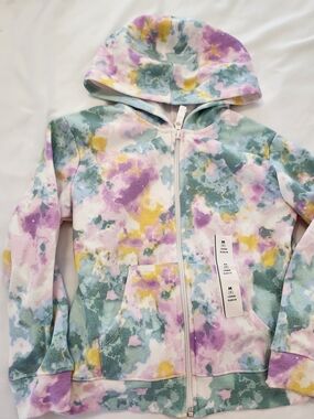 Tie-Dye Zip Hoodie Jacket - Multicolor Girls 8 Cat And Jack